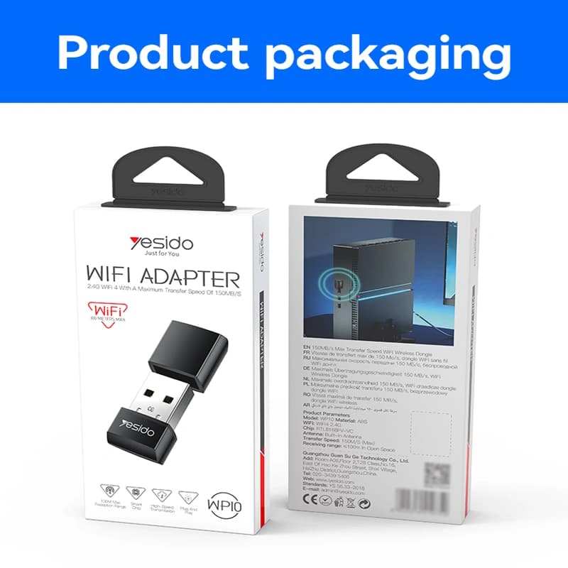 دانگل وای فای (کارت شبکه بی سیم) Yesido یسیدو WP10 — تصویر ۲