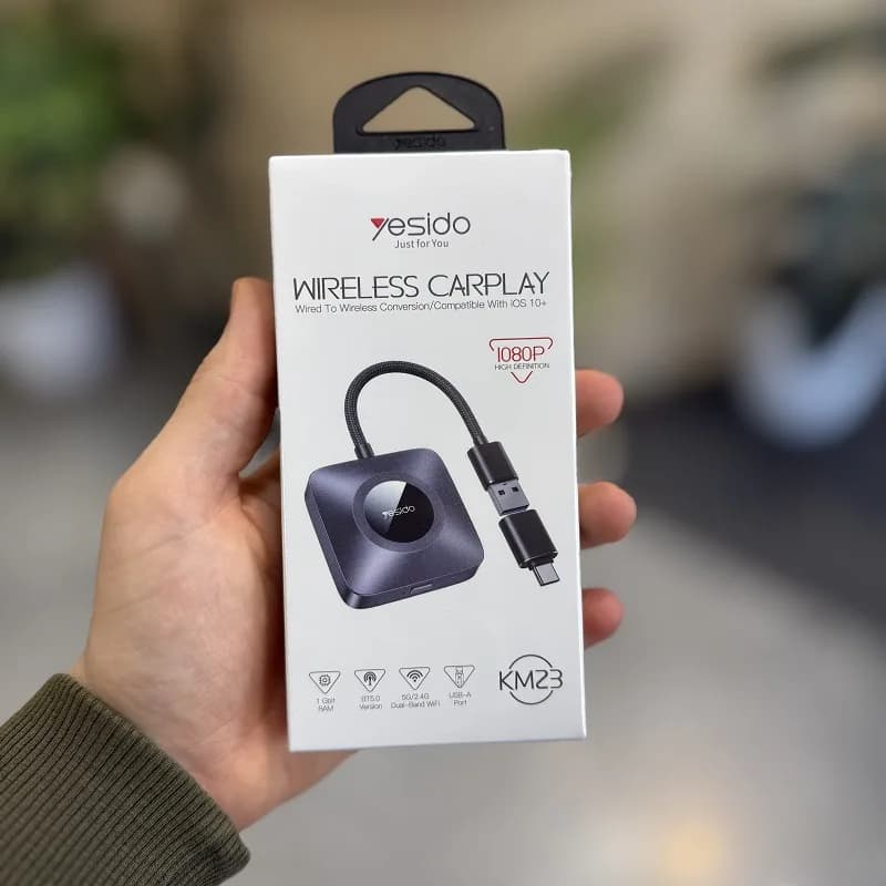 دانگل وایرلس کارپلی CARPLAY یسیدو YESIDO KM23 — تصویر ۲