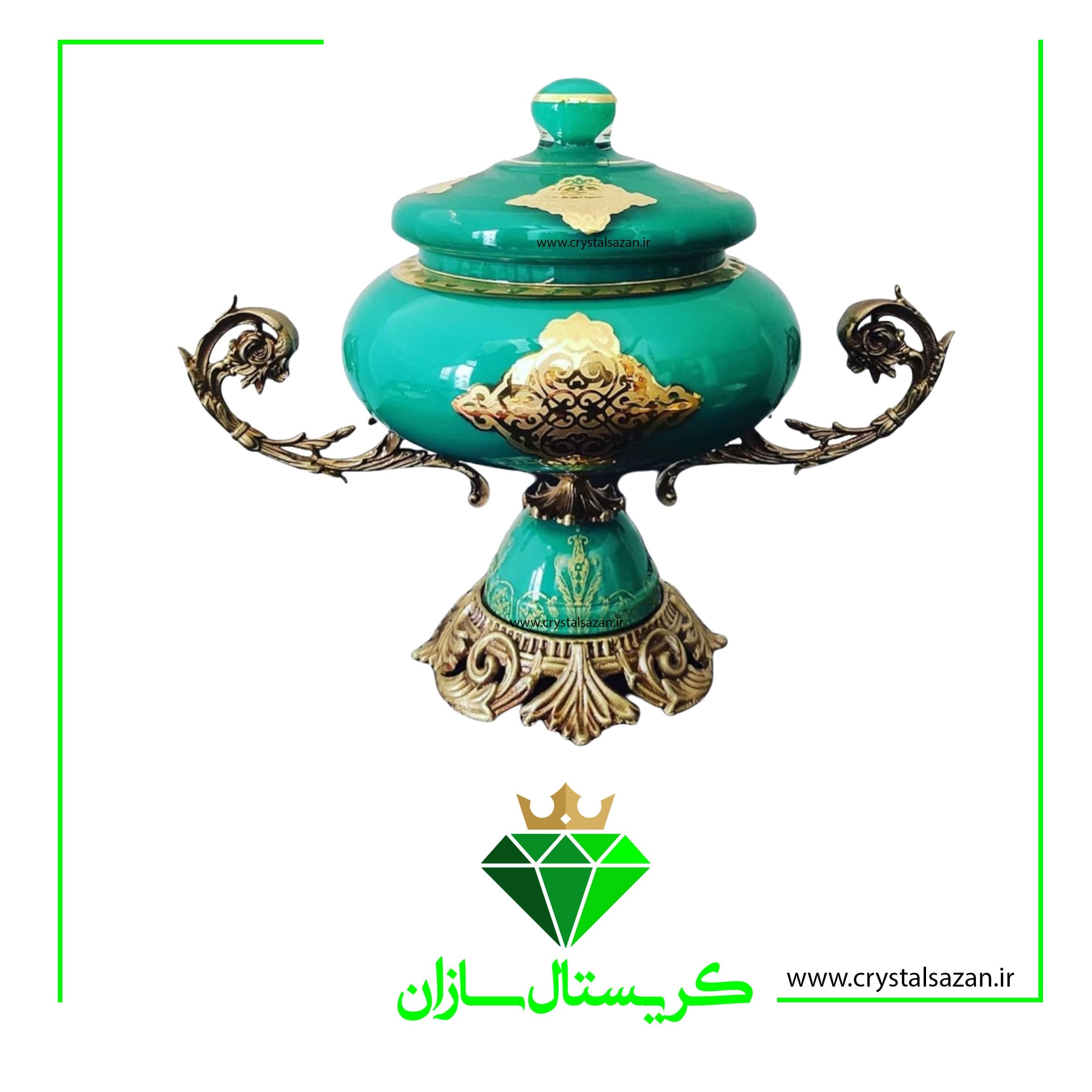 شکلات خوری کریستال پایه دار کد K1319 کریستال سازان