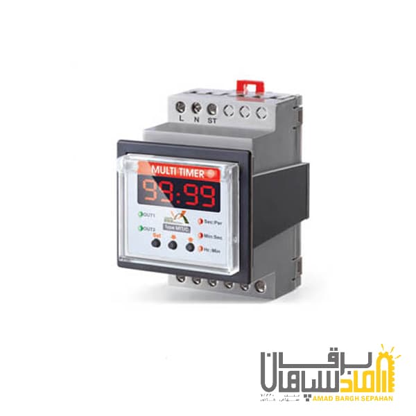 تایمر ستاره مثلث دو ستاره دو رله ای دیجیتال مدل MTT/C برنا الکتریک