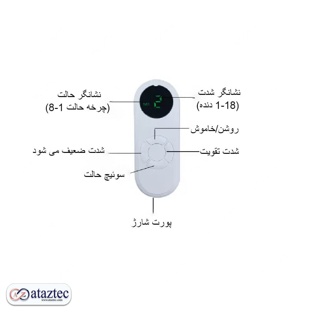 مینی ماساژور EMS مدل MIE-5101 | تسکین درد و تقویت عضلات — تصویر ۶