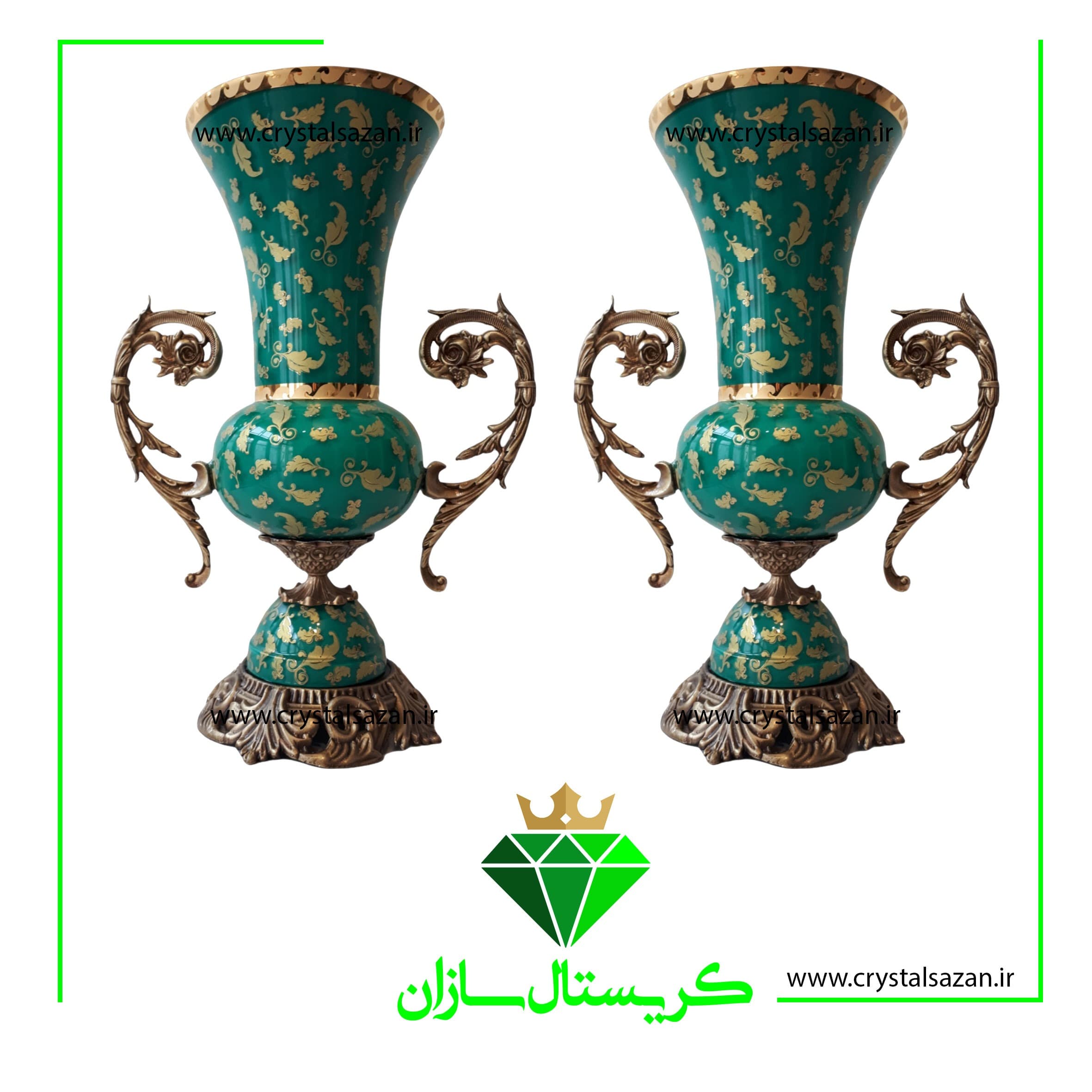 گلدان کریستال کد G1311-1 کریستال سازان