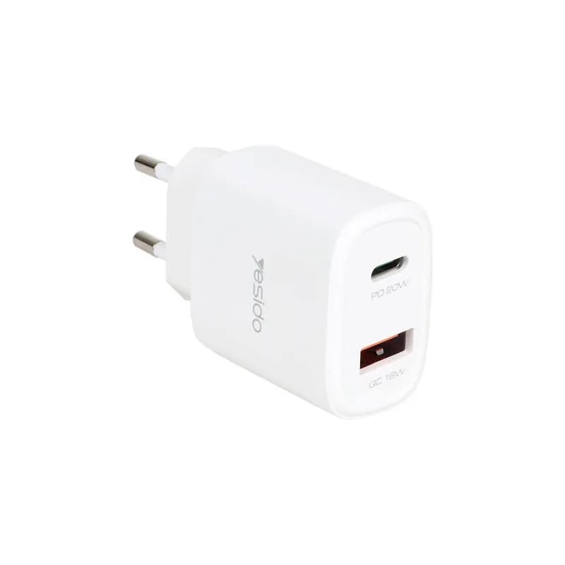 شارژر دیواری Yesido مدل YC47 به همراه کابل شارژ Lightning — تصویر ۳