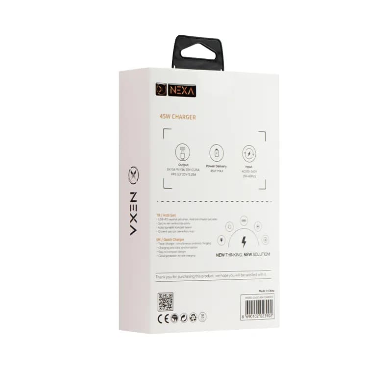 شارژر 45 وات نکسا مدل C145C به همراه کابل Type-C to Type-C — تصویر ۵