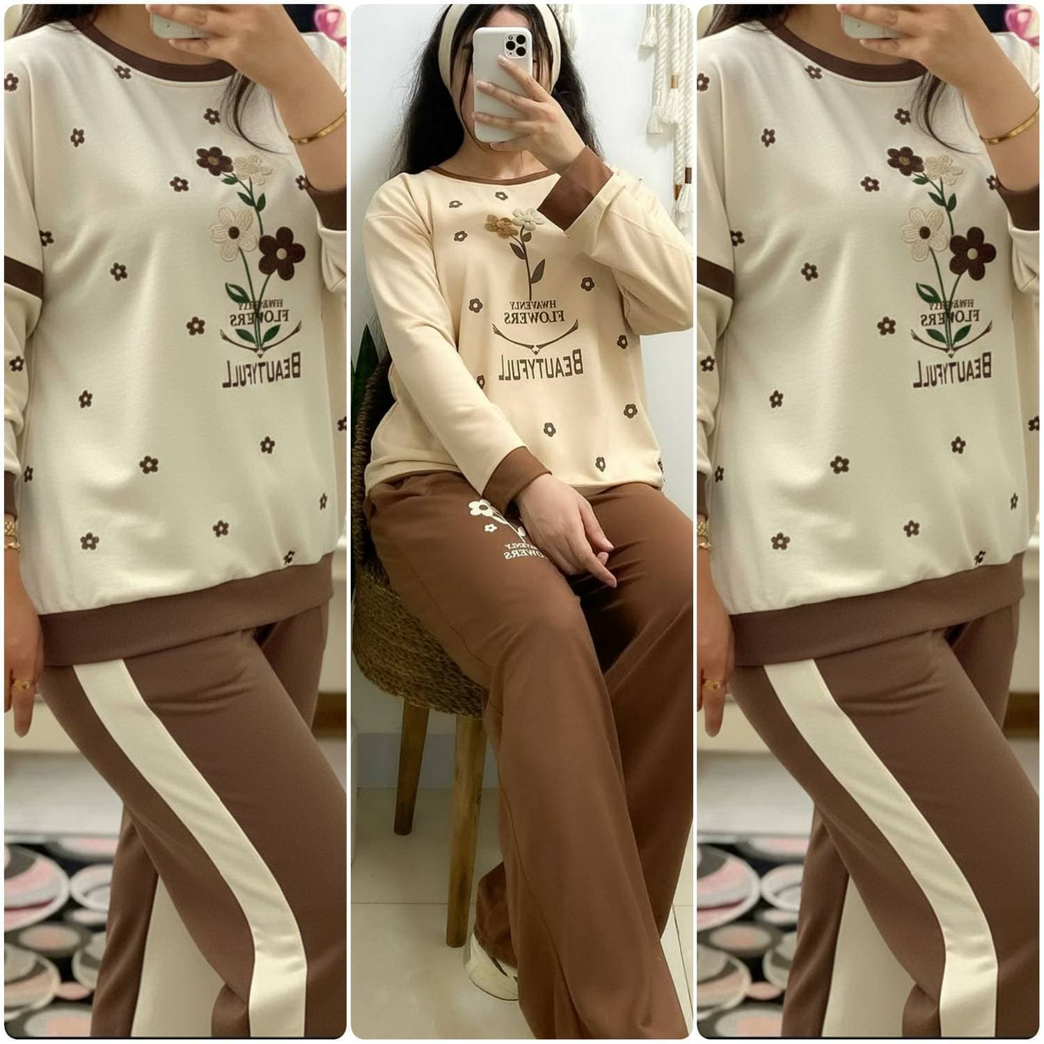 ست تیشرت و شلوار flower مناسب هر سلیقه