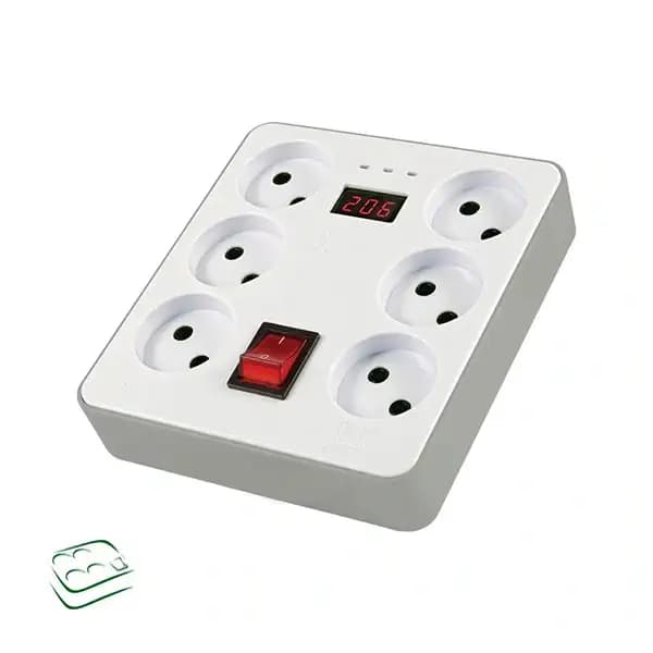 محافظ برق کامپیوتر دیجیتال تیراژه مدل M106 — تصویر ۲