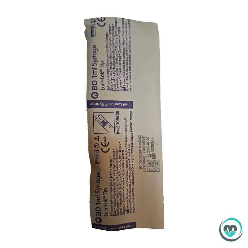 سرنگ انسولین شیشه ای برند بی دی (BD) – بسته بندی 100 عددی — تصویر ۲