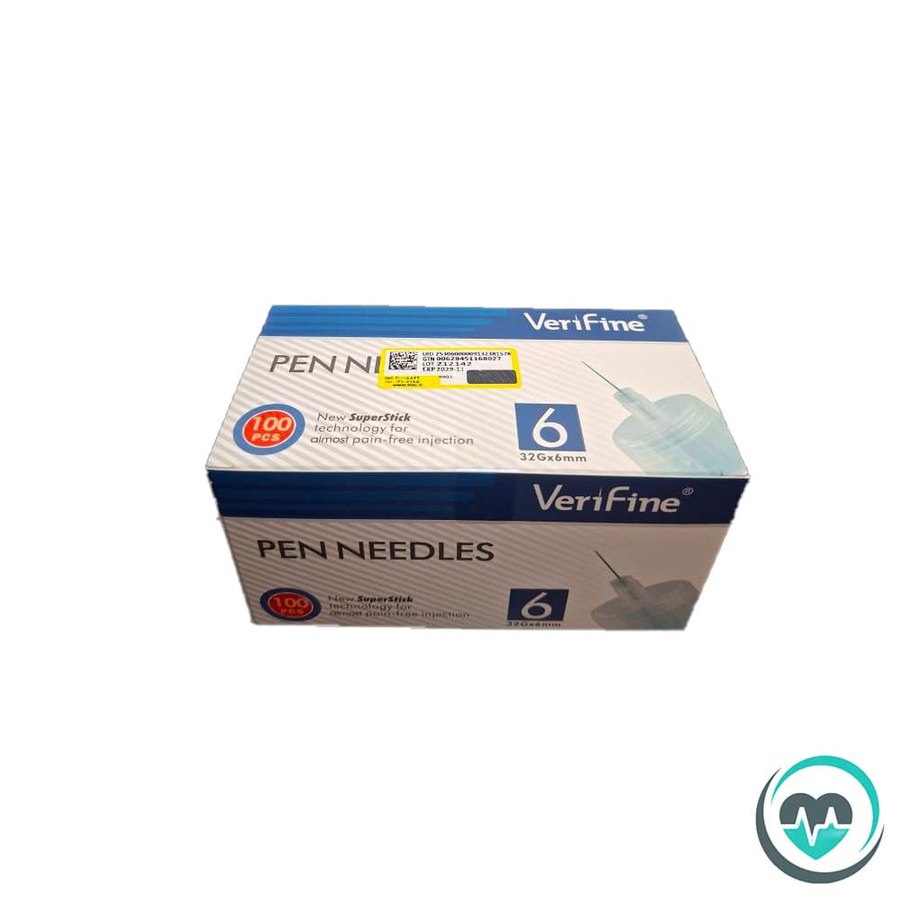 پن انسولین ( قلم انسولین ) سایز 6 برند Verifine – بسته بندی 100 عددی