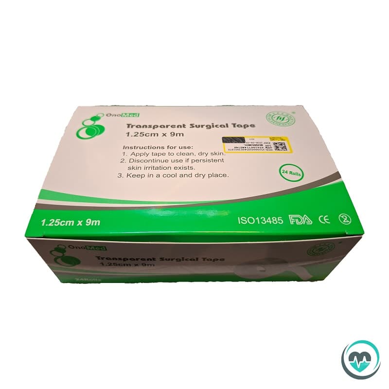 چسب ضد حساسیت 1.25 سانت شفاف ( شیشه ای ) برند هائولین – بسته بندی 24 عددی