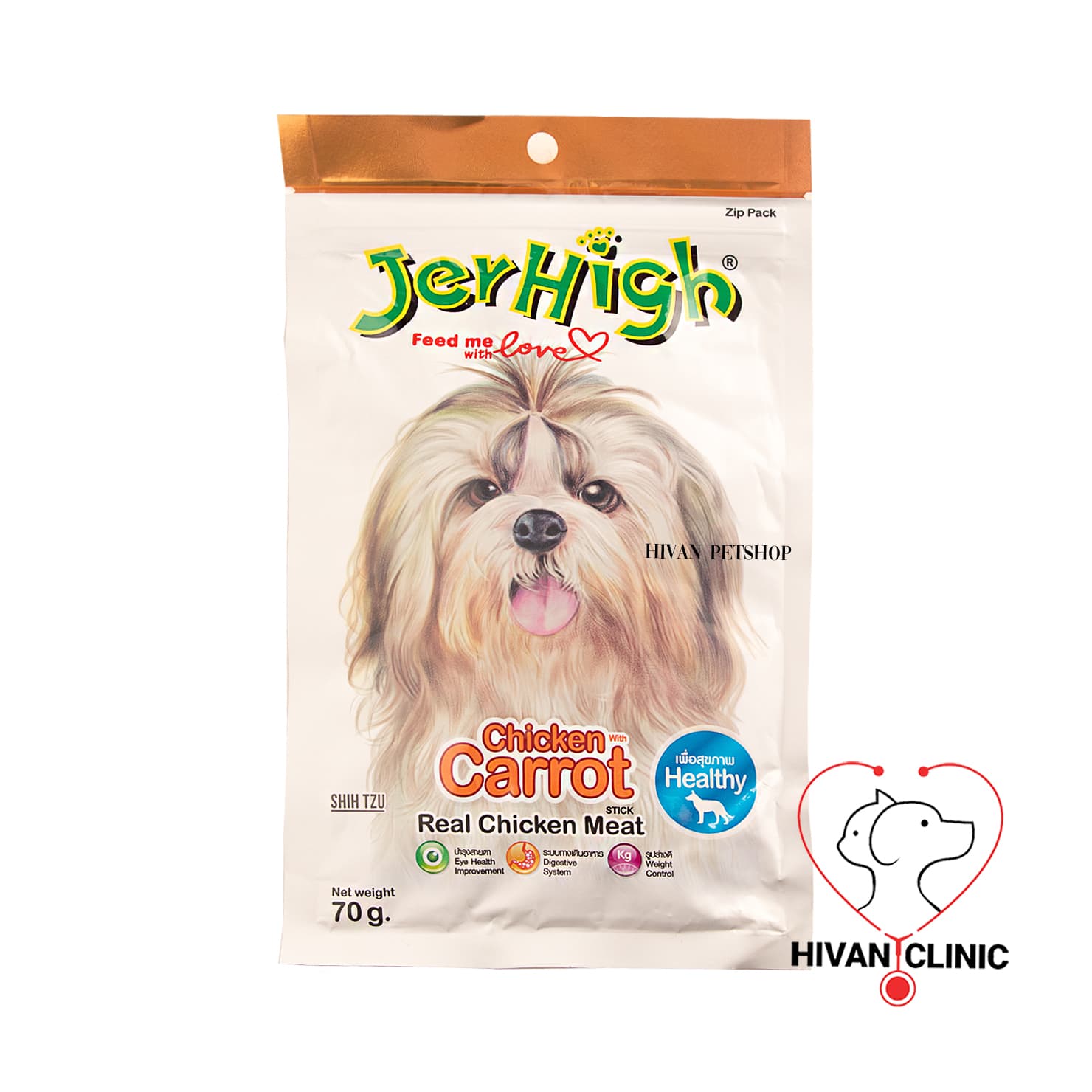 تشویقی JerHigh طعم مرغ و هویج