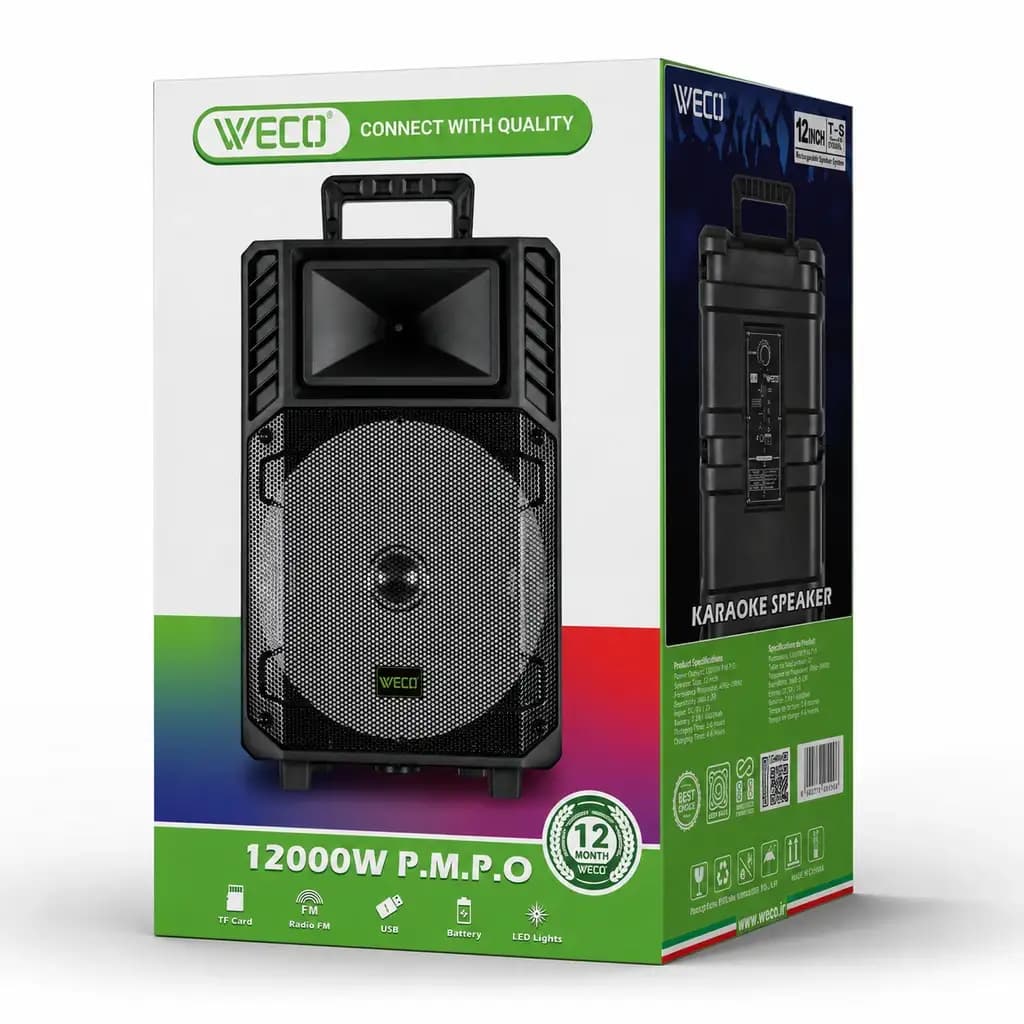 اسپیکر ویکو WeS-100 Singel 12 inch گارانتی 12 ماهه — تصویر ۳