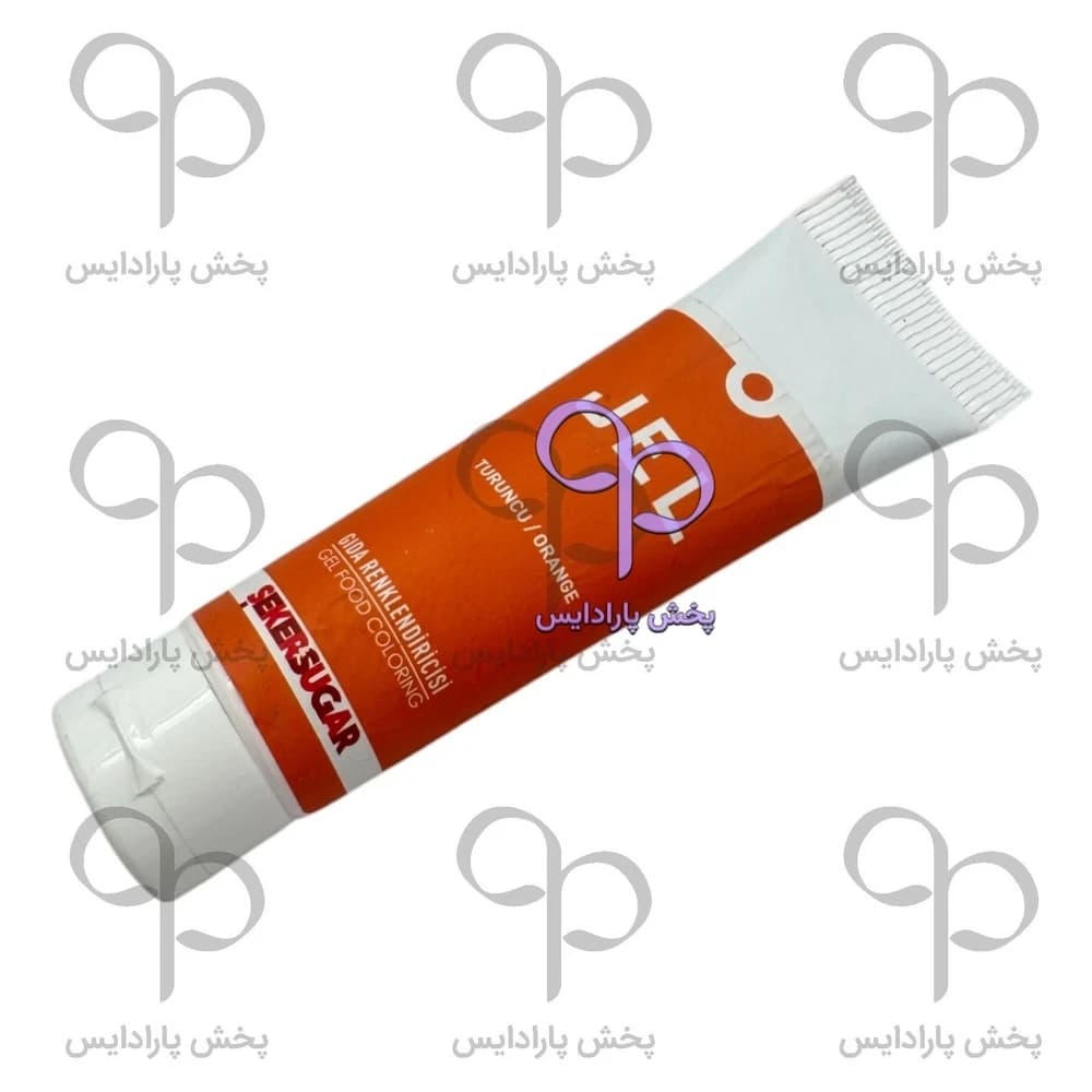 رنگ ژله ای 100 گرمی تیوپی نارنجی Seker Sugar