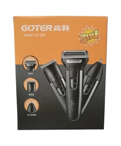 ماشین اصلاح سه‌کاره شارژی مردانه GOTER مدل GT-302 — تصویر ۶