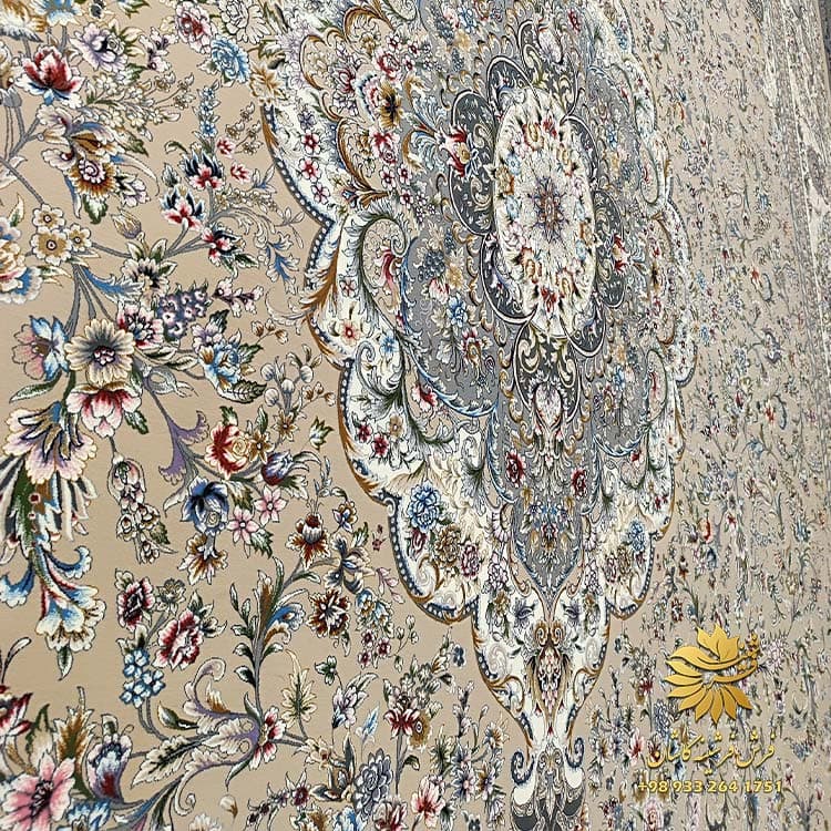 طرح آتریسا ترمه ای فرش 1500 شانه تراکم 4500 — تصویر ۳