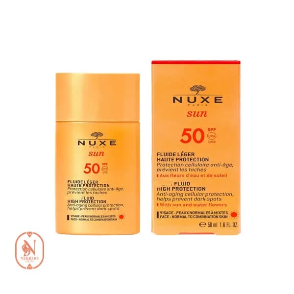 فلوئید ضد آفتاب بی رنگ نوکس مناسب پوست نرمال و مختلط SPF50