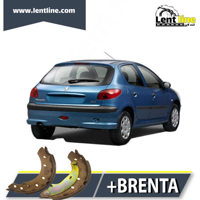لنت ترمز عقب 206 تیپ 3 برندBRENTA+