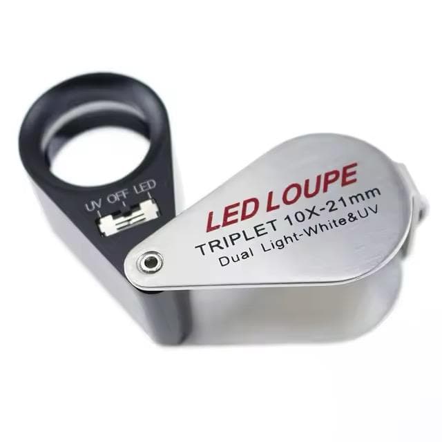 ذره بین چراغ دار 10 ایکس LED و UV