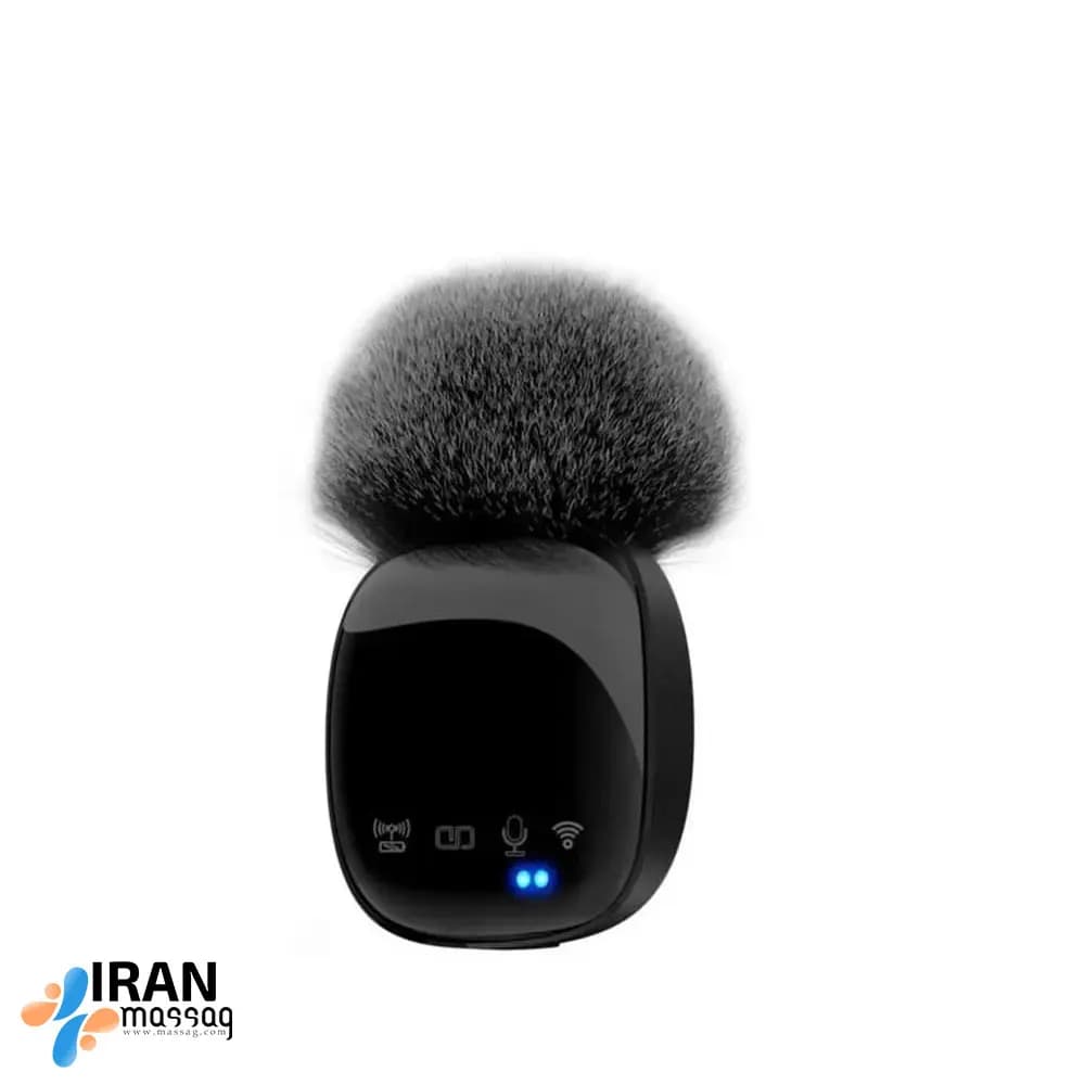 میکروفون یقه‌ای بی سیم مدل R8 | با اتصال آیفون و تایپ سی و حذف نویز- تک و دوتایی