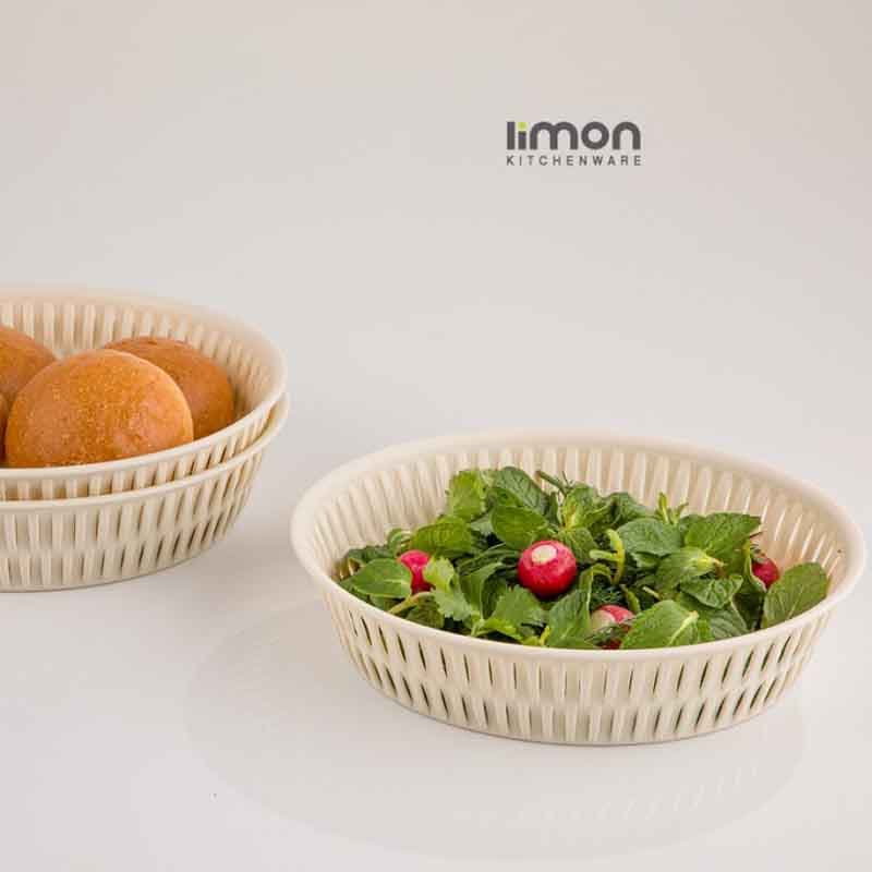 سبد نان و سبزی بیضی لیمون طرح بامبو 1590