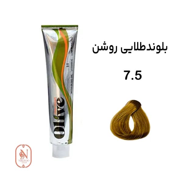 رنگ مو الیو شماره 7.5 رنگ (بلوند طلایی روشن)