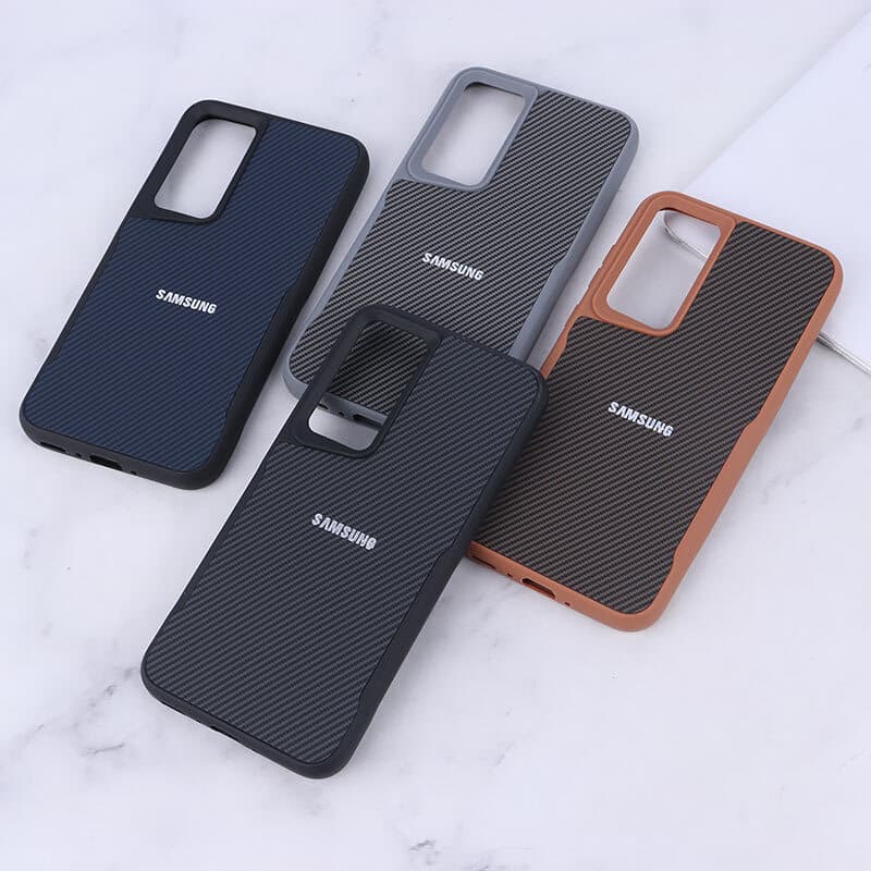 قاب سیلیکونی هاشور دار سامسونگ Galaxy A35 لوگو متال