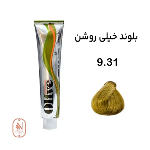 رنگ مو الیو شماره 9.31 رنگ (بلوند شنی خیلی روشن)