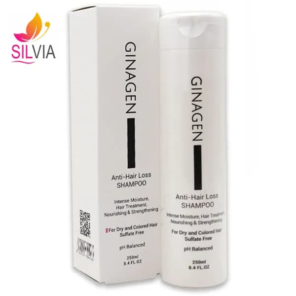 شامپو ضد ریزش مدل Anti-Hair Loss موهای خشک و رنگ شده ژیناژن 250 میل — تصویر ۲