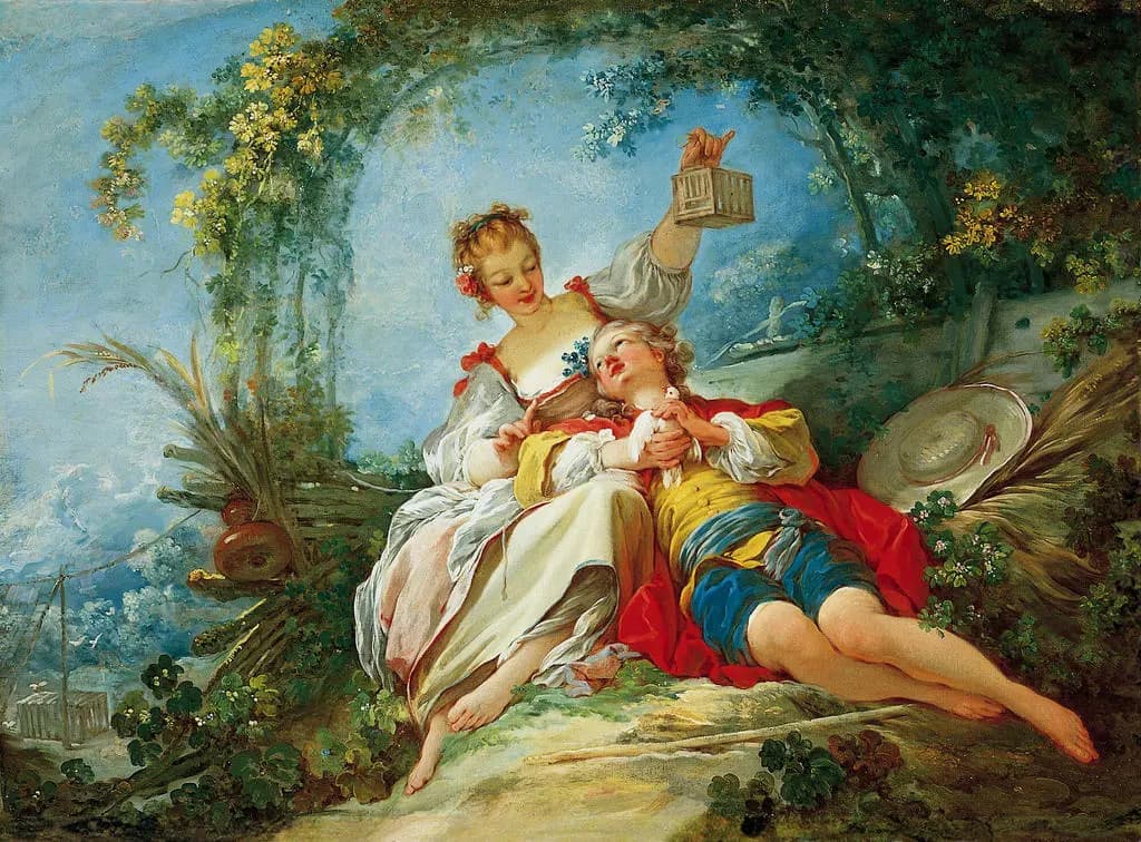 پازل ۱۰۰۰ تکه عاشقان شاد اثر ژان اونوره فراگونار — تصویر ۴