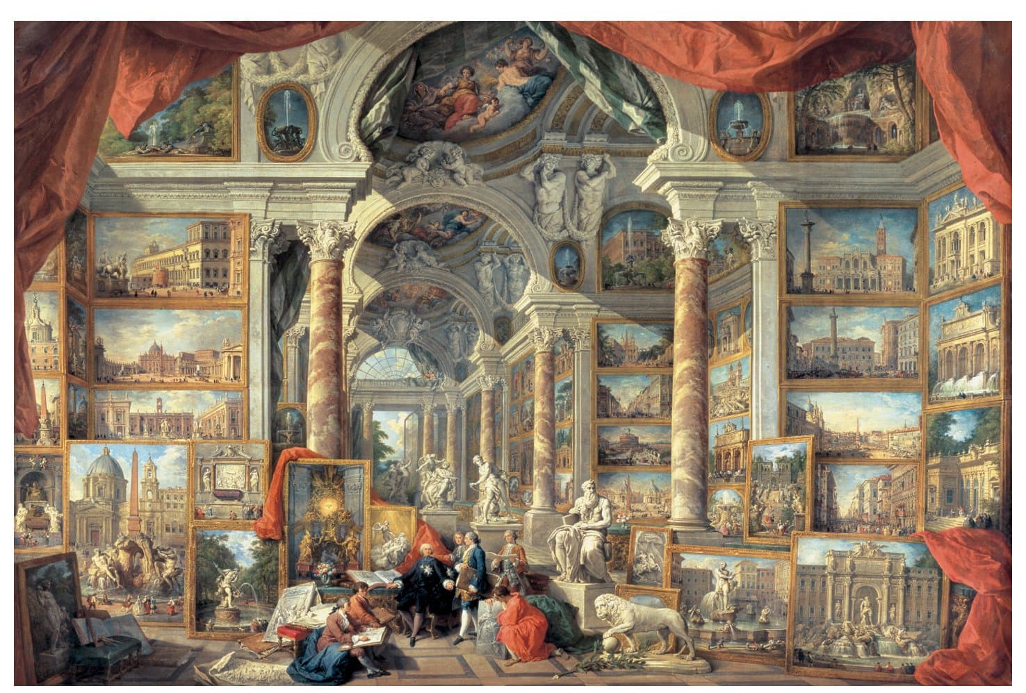 پازل ۵۰۰۰ تکه نمایی از روم مدرن – اثر جیووانی پائولو پانینی — تصویر ۳