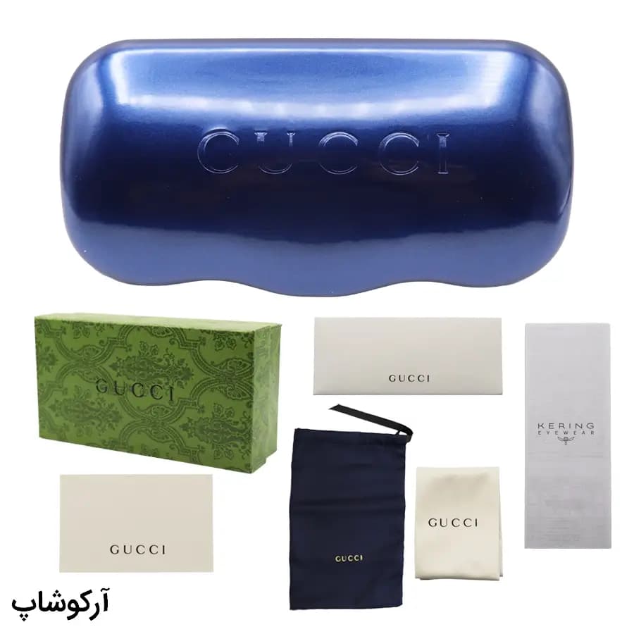 پک اورجینال عینک برند گوچی (GUCCI) با تمام تجهیزات مدل 993120 — تصویر ۲
