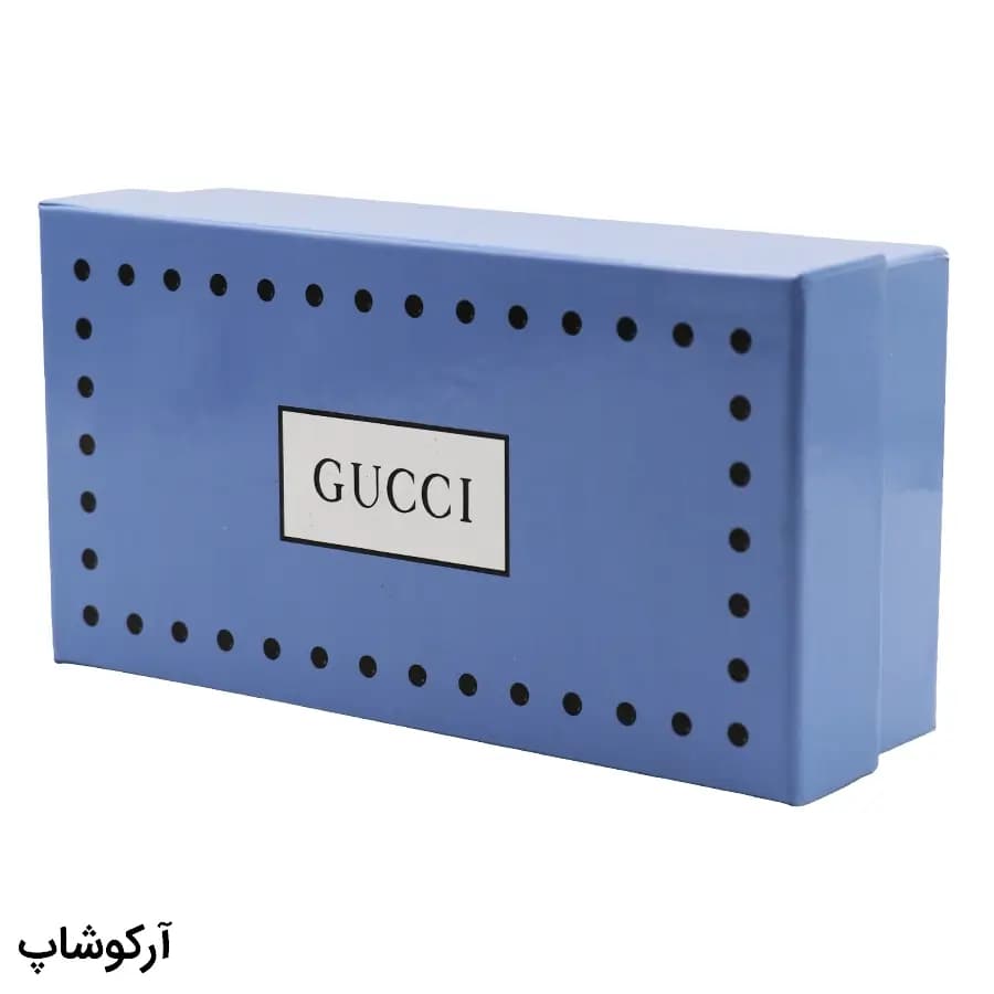 پک اورجینال عینک برند گوچی (GUCCI) با تمام تجهیزات و قاب آبی رنگ مدل 993023 — تصویر ۴