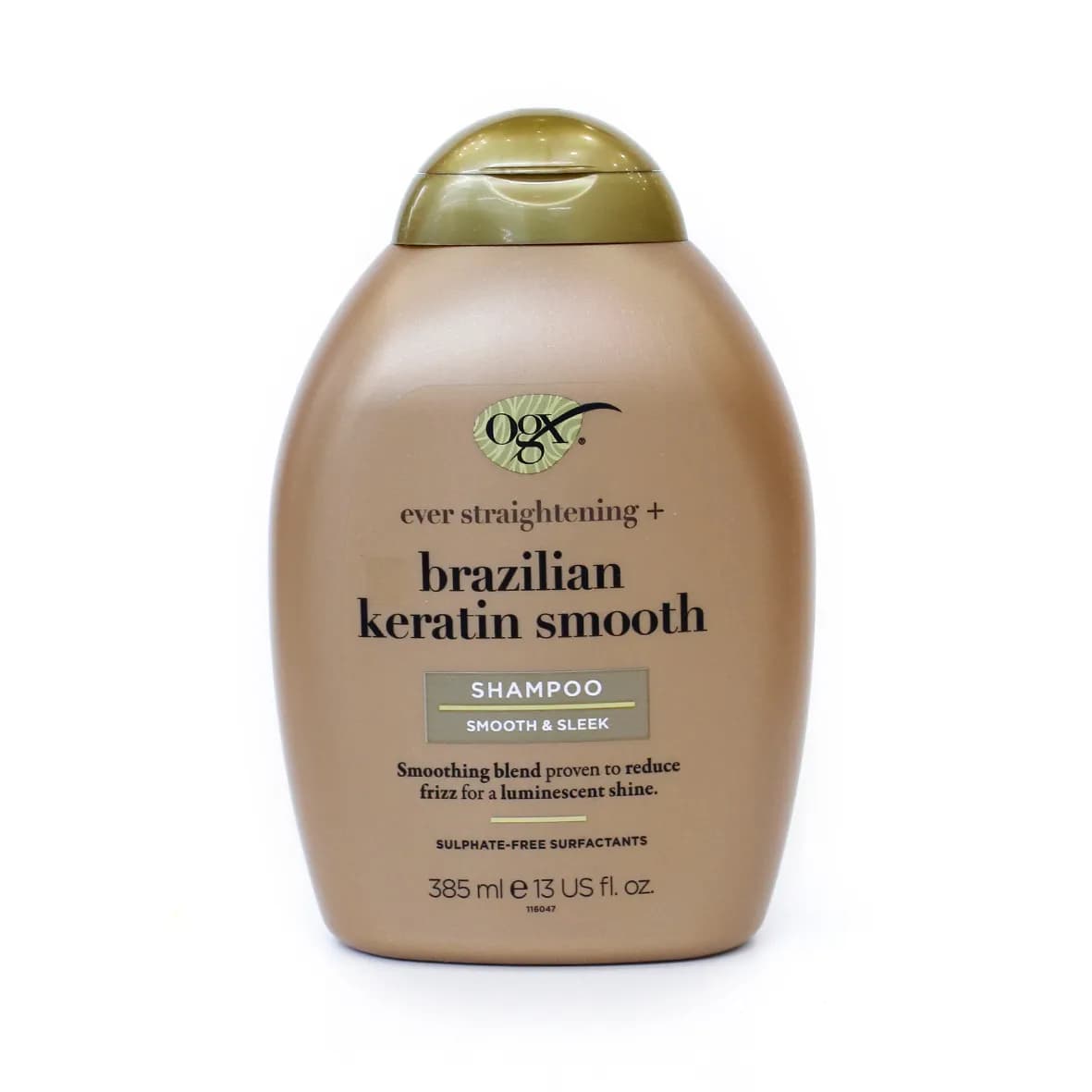 شامپو او جی ایکس صاف و براق کننده مو مدل کراتین برزیلی Brazilian Keratin Therapy Shampoo حجم 385 میل — تصویر ۲