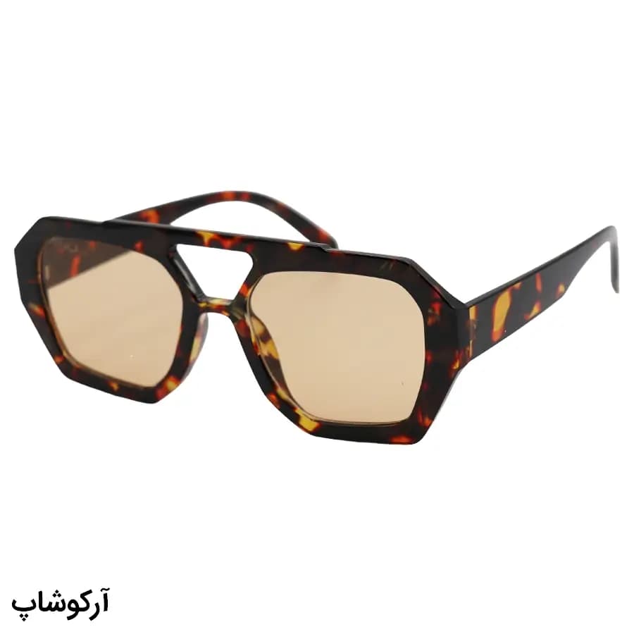 عینک دید در شب Vehla با فریم رنگ هاوانا، شکل چند ضلعی و لنز نارنجی رنگ مدل 96300