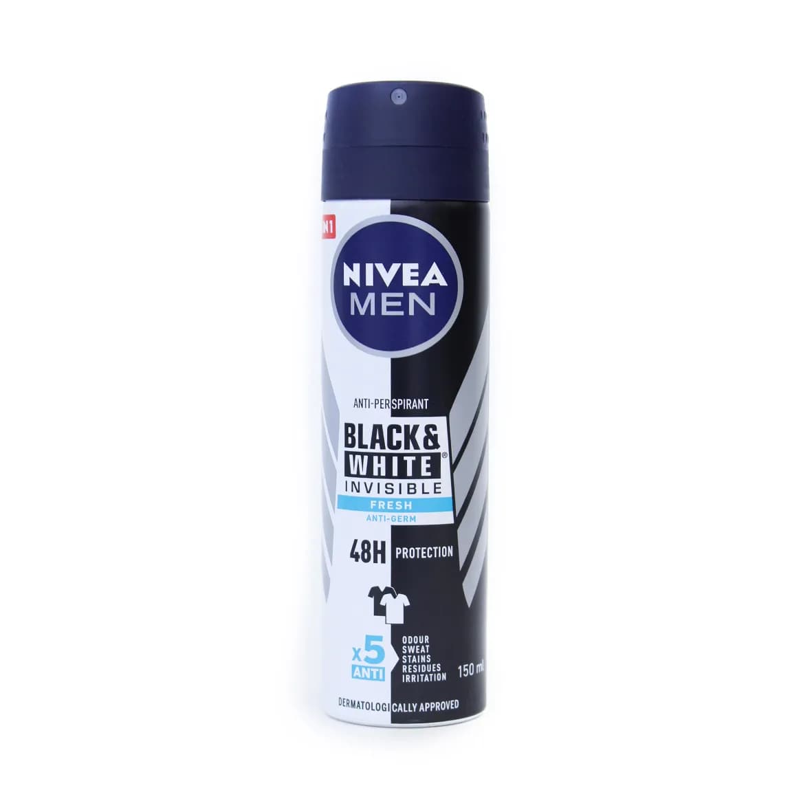 اسپری دئودورانت مردانه B&W Invisible Fresh حجم 150 میل