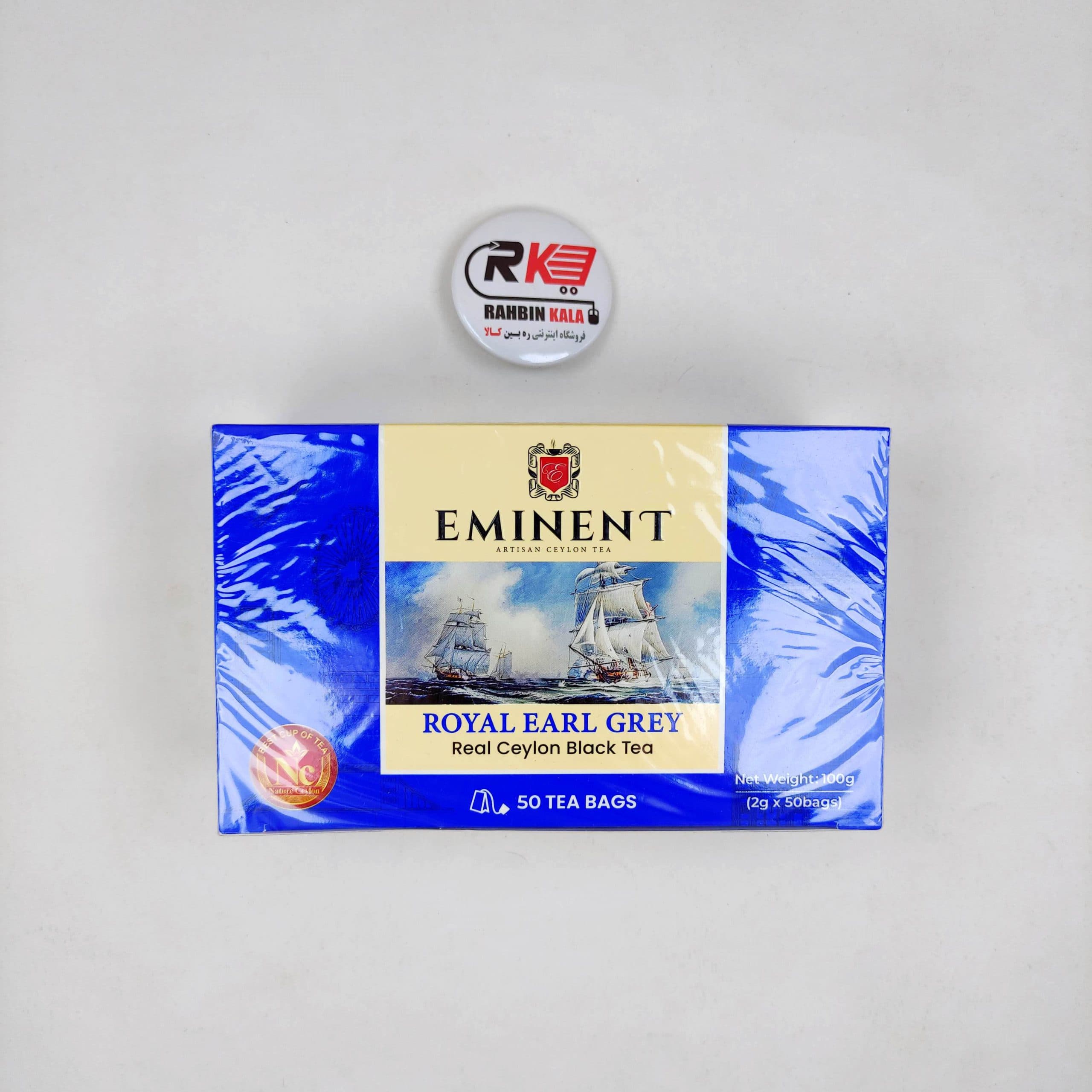 چای کیسه ای امیننت eminent مدل ارل گری earl grey پک 50 تایی