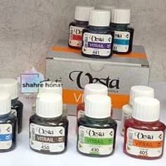 رنگ شیشه ویترای وستا 12رنگ