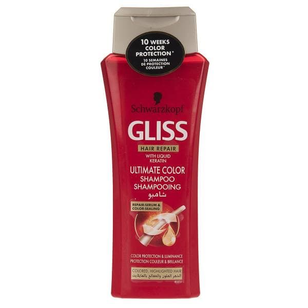 شامپو موهای رنگ شده گلیس سری Hair Repair مدل Ultimate Color With Keratin حجم ۲۵۰ میلی لیتر