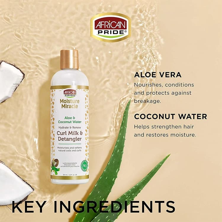 شیر مو African Pride مدل Aloe and Coconut Water حجم 354 میلی لیتر — تصویر ۵