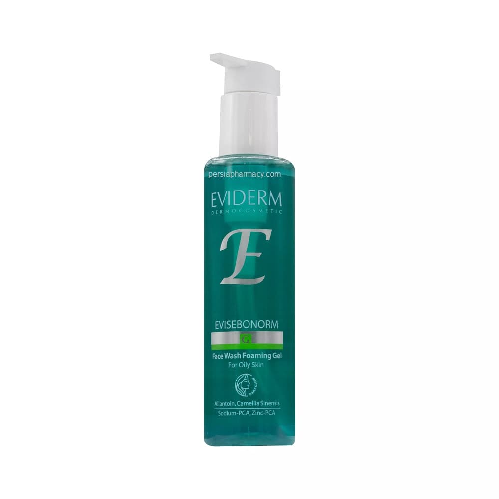 فوم ژل شستشوی صورت پوست چرب اویدرم EVIDERM