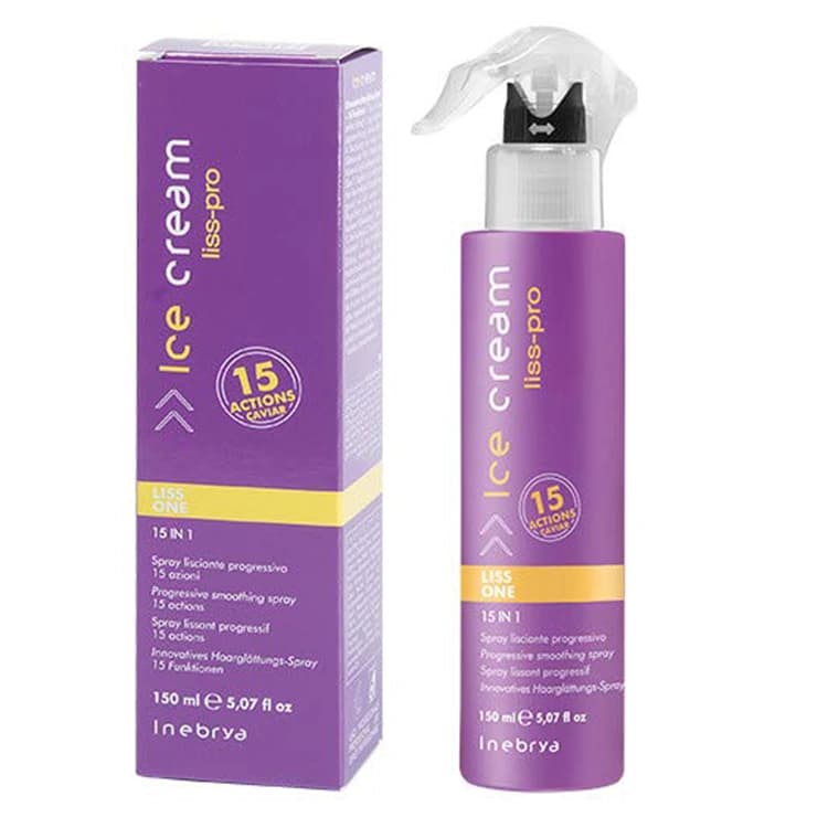 اسپری مو Inebrya مدل Ice Cream Liss Pro حجم 150 میلی لیتر — تصویر ۳