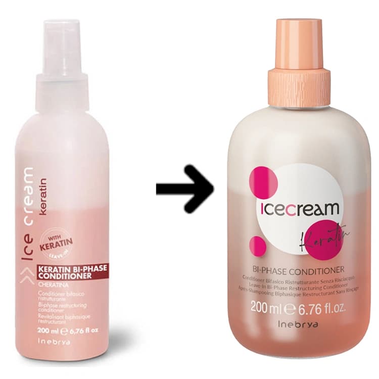 اسپری مو Inebrya مدل Ice Cream Keratin حجم 200 میلی لیتر — تصویر ۳