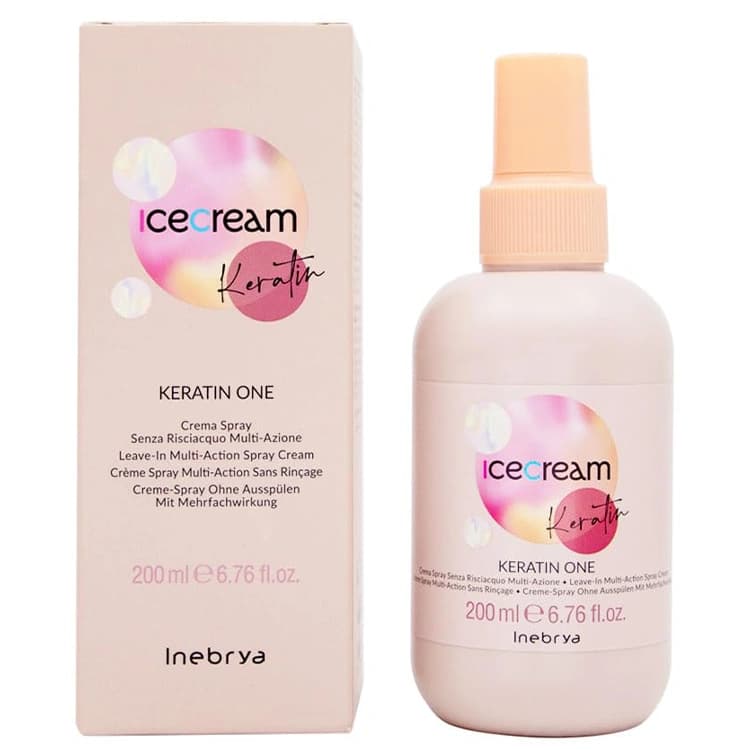 اسپری مو Inebrya مدل Ice Cream Keratin حجم 200 میلی لیتر — تصویر ۶