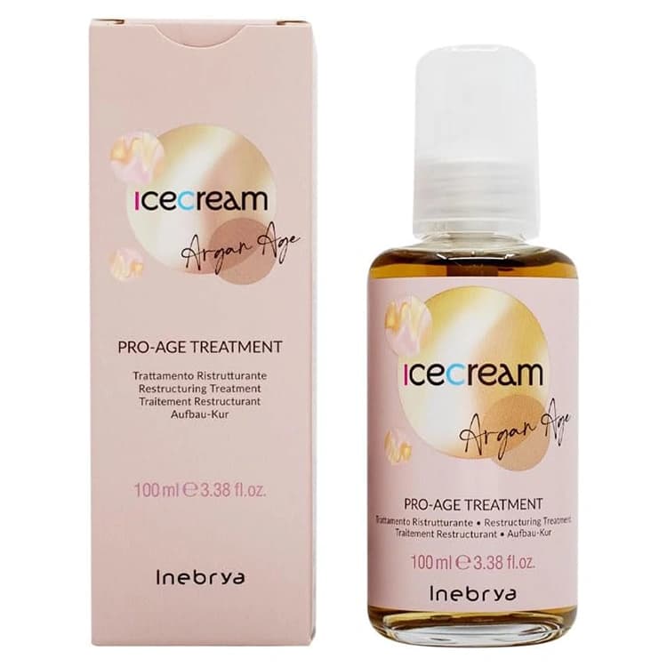 روغن مو Inebrya مدل Ice Cream Argan Age حجم 100 میلی لیتر