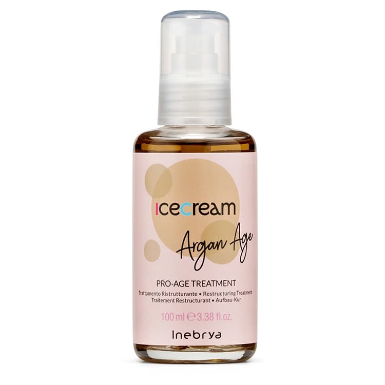 روغن مو Inebrya مدل Ice Cream Argan Age حجم 100 میلی لیتر — تصویر ۲