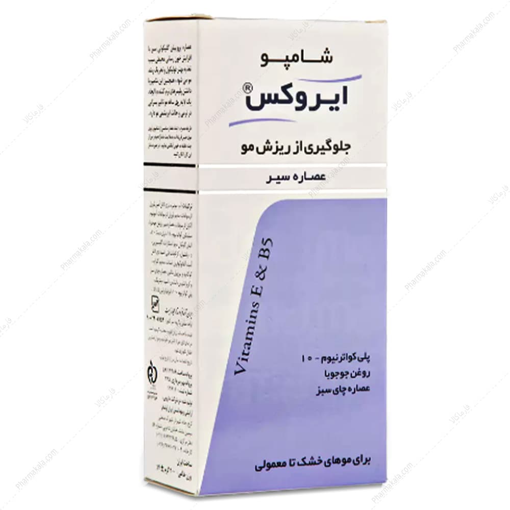 شامپو ضد ریزش مو خشک تا معمولی سیر ایروکس 200g