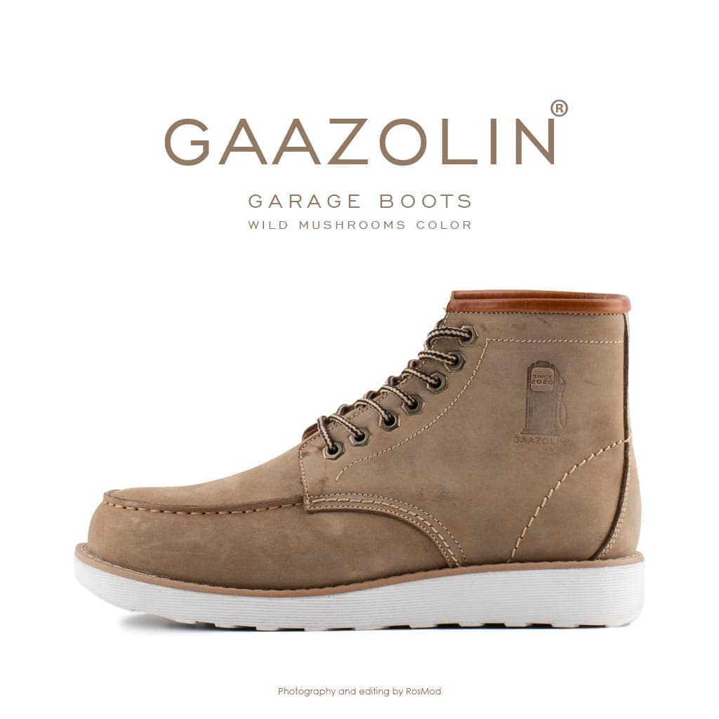 بوت گاراژ 1 گازولین خاکی – GAAZOLIN Garage Boots Wild Mushrooms