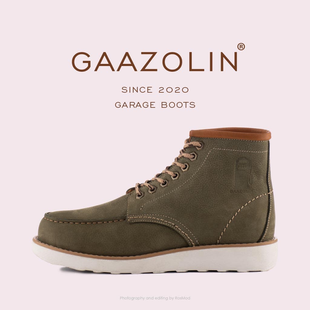 بوت گاراژ 1 گازولین ارتشی – GAAZOLIN Garage Boots Army Green