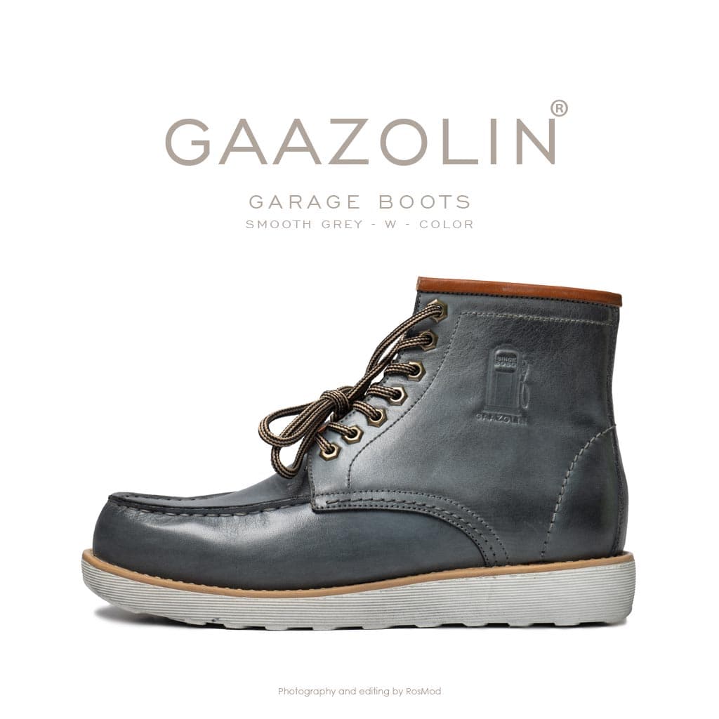 بوت گاراژ 1 گازولین طوسی شبرو – GAAZOLIN Garage Boots Smooth Grey W