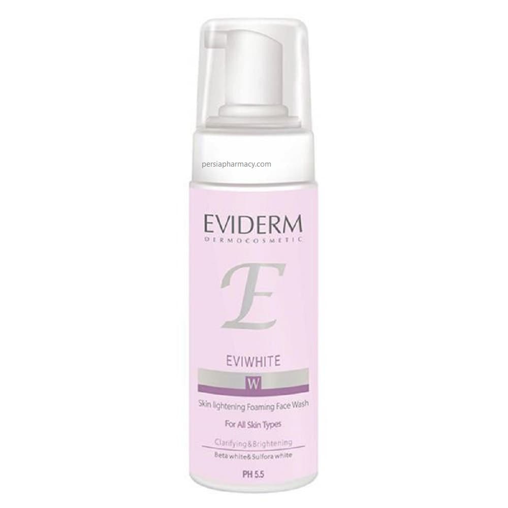 فوم شستشوی روشن کننده صورت اوی وایت اویدرم EVIDERM