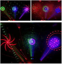 رقص نور لیزری شکل ساز 12 خروجی 12eyes RGB laser disco light stage — تصویر ۷
